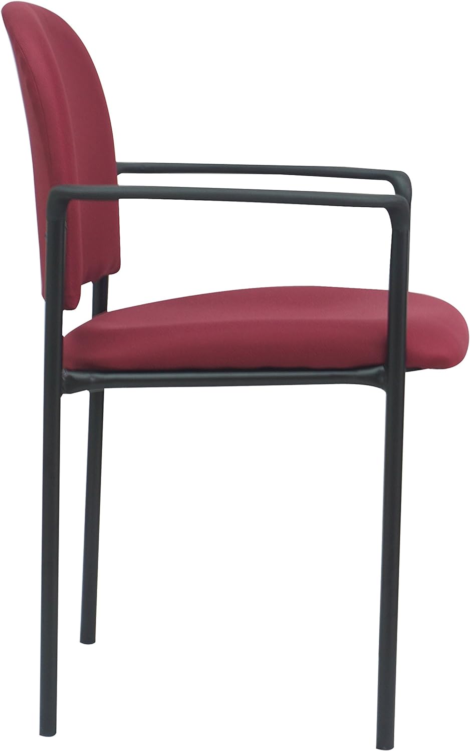 Office Factor Stackable Guest Chair with Arms Burgundy