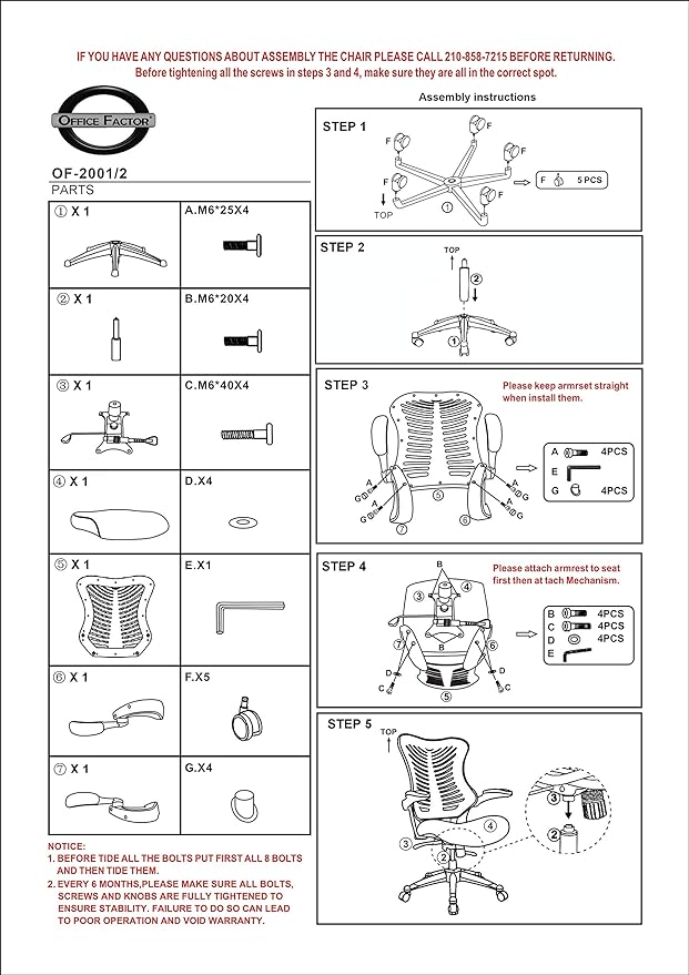 OFFICE FACTOR Executive Ergonomic Office Chair Back Mesh Bonded Leather Seat Flip up Armrest Molded Seat with a 55kg Foam Density Double Handle Mechanism