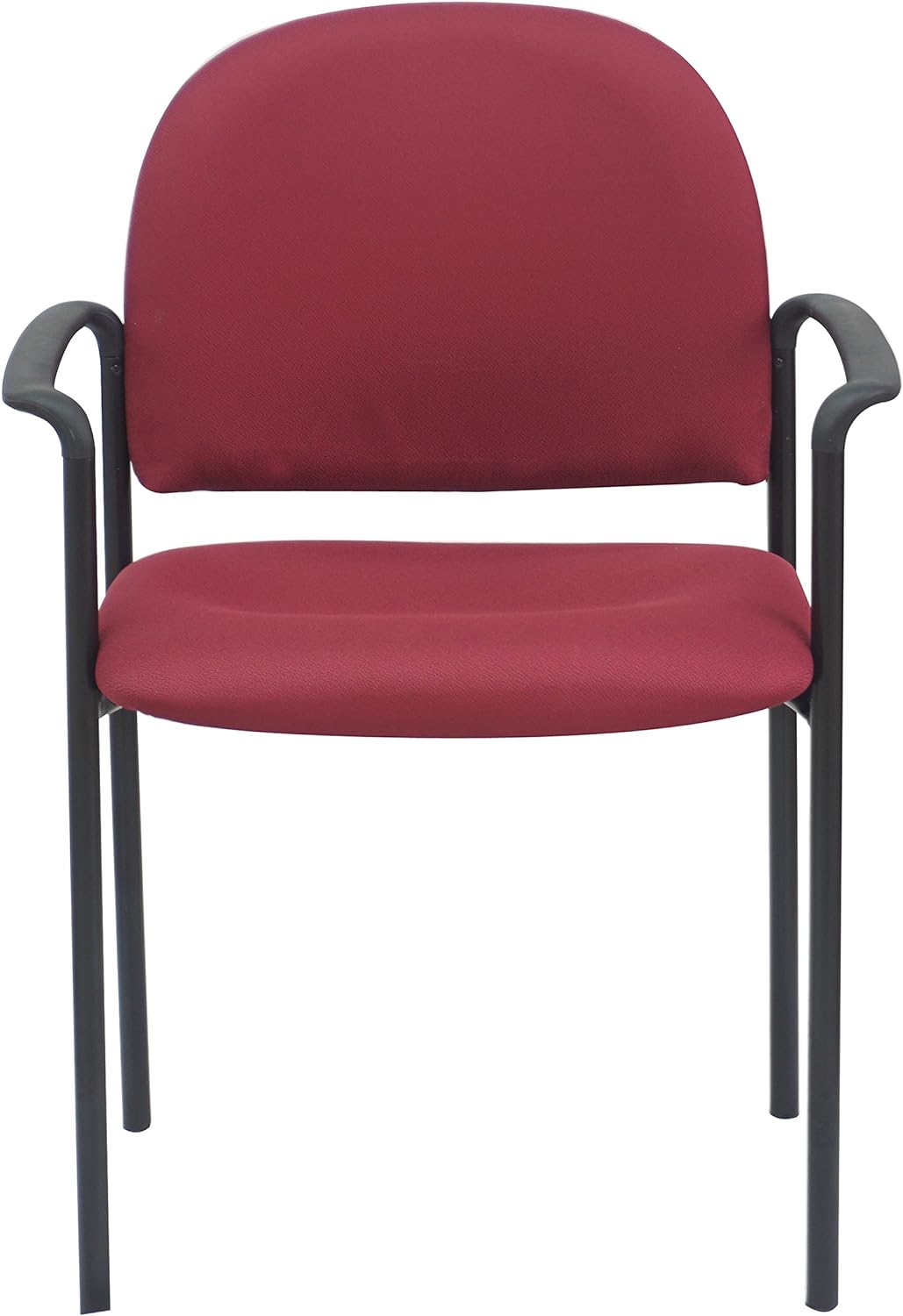 Office Factor Stackable Guest Chair with Arms Burgundy