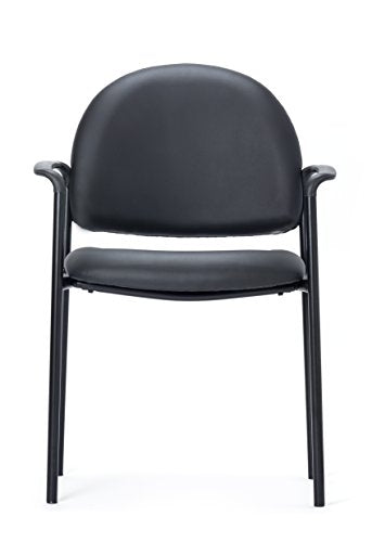 Office Factor Stackable Guest Chair with Arms Burgundy