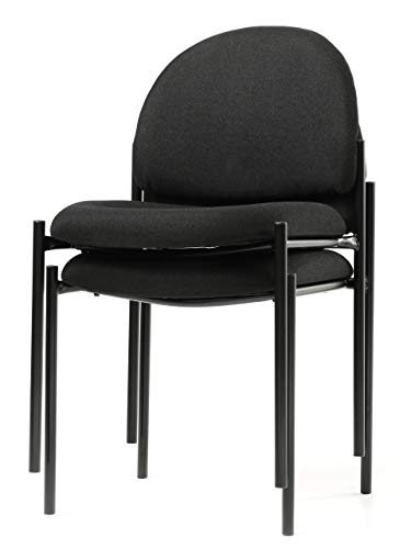 Office Factor Stackable Guest Chair with Arms Burgundy