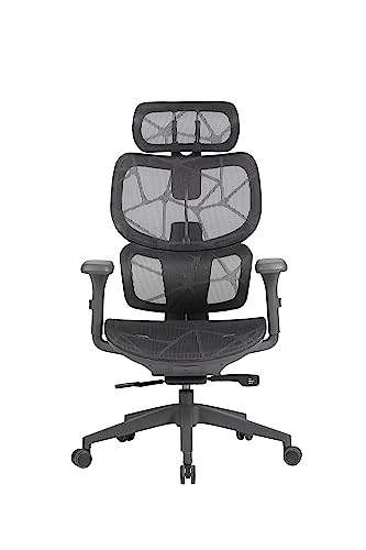 OFFICE FACTOR Ergonomic Office/Home/Desk Chair- Adjustable Height, High Back, Comfortable Breathable Mesh, Tilt Lock Function, Lumbar Support, Swivel Computer Task Chair