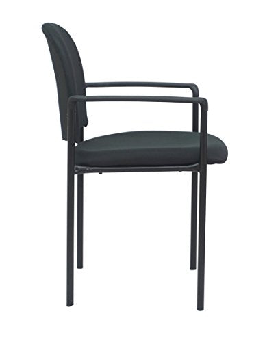 Office Factor Stackable Guest Chair with Arms Burgundy