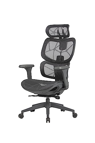 OFFICE FACTOR Ergonomic Office/Home/Desk Chair- Adjustable Height, High Back, Comfortable Breathable Mesh, Tilt Lock Function, Lumbar Support, Swivel Computer Task Chair