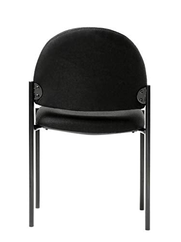 Office Factor Stackable Guest Chair with Arms Burgundy