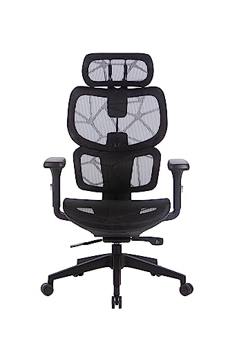 OFFICE FACTOR Ergonomic Office/Home/Desk Chair- Adjustable Height, High Back, Comfortable Breathable Mesh, Tilt Lock Function, Lumbar Support, Swivel Computer Task Chair