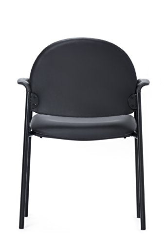 Office Factor Stackable Guest Chair with Arms Burgundy