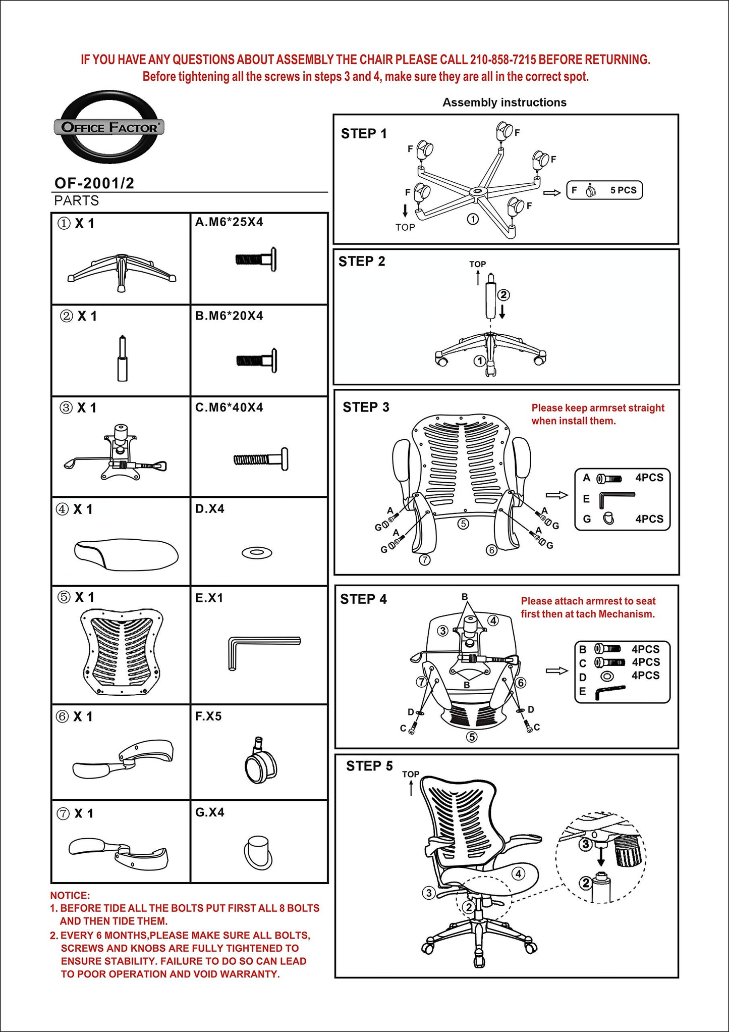 OFFICE FACTOR Executive Ergonomic Office Chair Back Mesh Bonded Leather Seat Flip up Armrest Molded Seat with a 55kg Foam Density Double Handle Mechanism