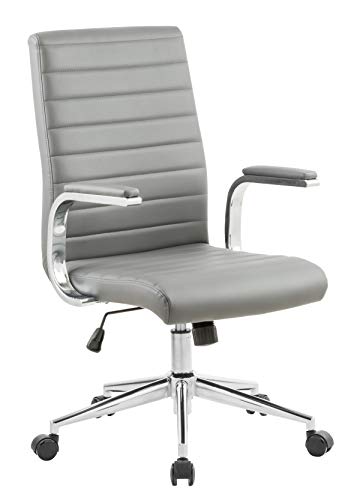 OFFICE FACTOR Black Ribbed Office Chair