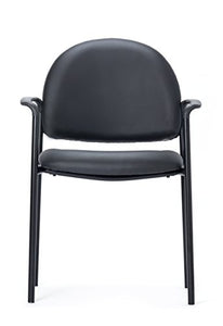 Office Factor Stackable Guest Chair with Arms Burgundy
