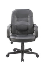 Load image into Gallery viewer, Office Factor Bonded Leather Black Office Chair, Desk Chair, Ergonomic Office Chair, Swivel Office Chair with Caster Wheels
