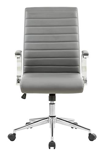 OFFICE FACTOR Black Ribbed Office Chair