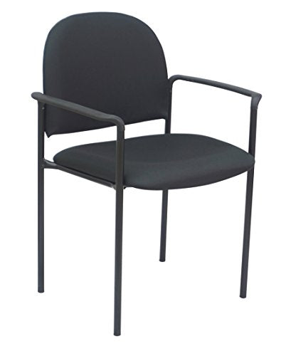 Office Factor Stackable Guest Chair with Arms Burgundy