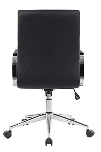 OFFICE FACTOR Black Ribbed Office Chair