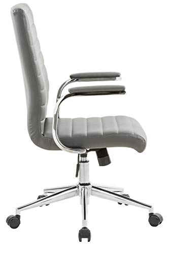 OFFICE FACTOR Black Ribbed Office Chair