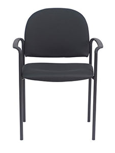 Office Factor Stackable Guest Chair with Arms Burgundy