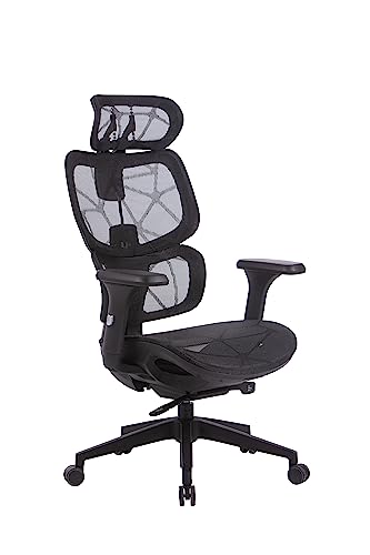 OFFICE FACTOR Ergonomic Office/Home/Desk Chair- Adjustable Height, High Back, Comfortable Breathable Mesh, Tilt Lock Function, Lumbar Support, Swivel Computer Task Chair