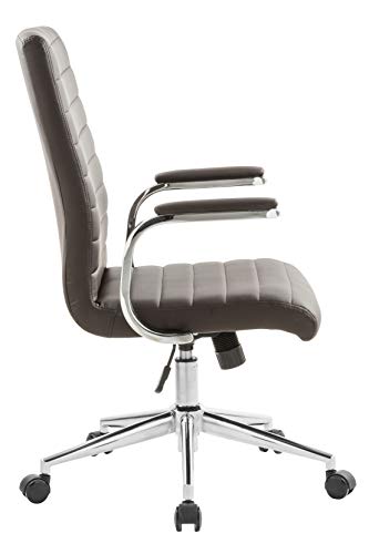 OFFICE FACTOR Black Ribbed Office Chair