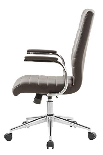 OFFICE FACTOR Black Ribbed Office Chair