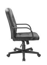 Load image into Gallery viewer, Office Factor Bonded Leather Black Office Chair, Desk Chair, Ergonomic Office Chair, Swivel Office Chair with Caster Wheels
