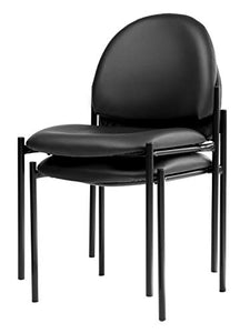 Office Factor Stackable Guest Chair with Arms Burgundy
