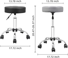 Load image into Gallery viewer, Rolling Stool Swivel Chair Pu Leather Height Adjustable Shop Stool Salon Spa Stools Non Scratch Wheels
