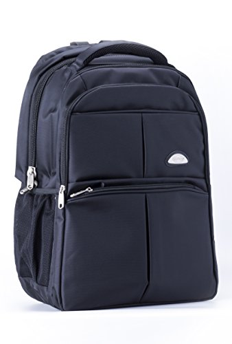 Office Factor Black Laptop Computer Backpack, Multi-functional bag-Lightweight Backpack, Convertible Accessory Messenger Bag/Ergonomic Straps