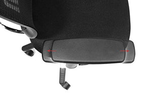 Office Factor Ergonomic Chair, Managers High Back Mesh Chair, Adjustable Height, Headrest, Arms, Seat Slider, Smooth Rolling Casters for Office Floor or Carpet