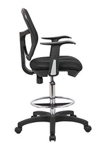 Load image into Gallery viewer, Office Factor Drafting Chair with Foot Ring, Mesh Back Drafting Clerk Stool, Adjustable Height, Removable Arms Swivel Chair for Office and Home

