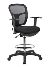 Load image into Gallery viewer, Office Factor Drafting Chair with Foot Ring, Mesh Back Drafting Clerk Stool, Adjustable Height, Removable Arms Swivel Chair for Office and Home
