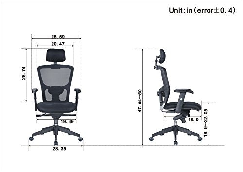 OFFICE FACTOR Ergonomic Blue Mesh Chair Lumbar Support Extra Cushion o –  Office Factor